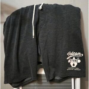 VOLCOM STONE ICONIC FLEECE DARK GRAY MENS SHORTS SIZE LARGE 🔥 SURFER SKATER